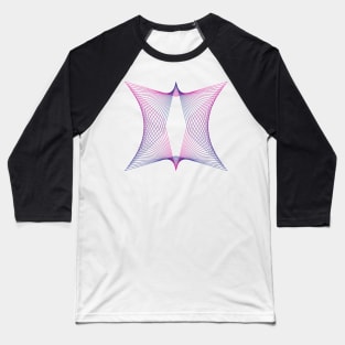 Abstract Geometric Shape Neon Color Baseball T-Shirt